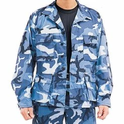 Rothco Sky Blue Camouflage - Military BDU Shirt - Polyester Cotton Twill Shirts