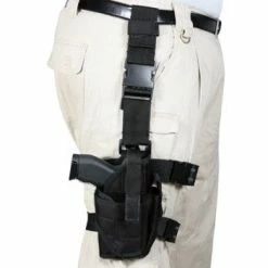 Rothco Black - Deluxe Leg Strap Adjustable Tactical Holster