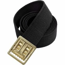 Rothco Black - Military Web Belt With Gold Brass Open Face Buckle 54 In.