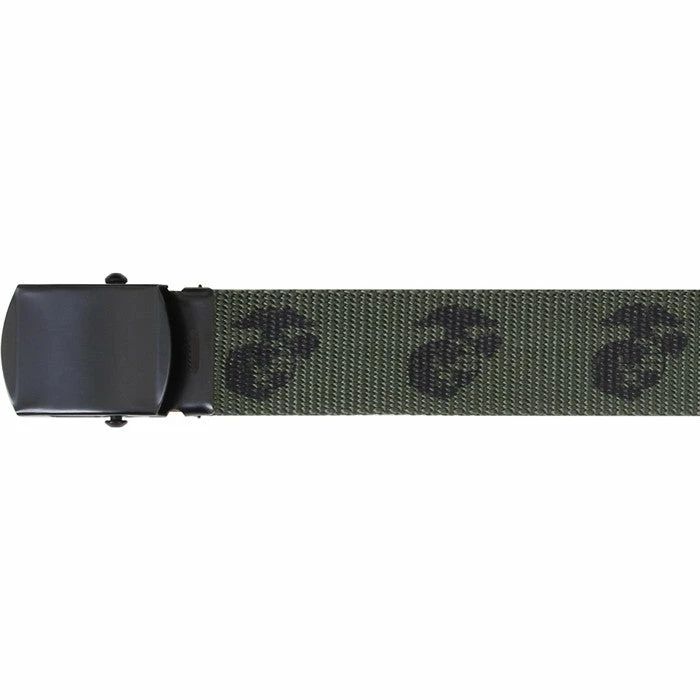 Rothco Belts / Suspenders Olive Drab - Military Globe & Anchor Web Belt - Black Buckle 3 Rothco Belts / Suspenders Olive Drab - Military Globe & Anchor Web Belt - Black Buckle
