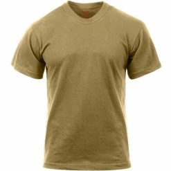 Rothco Shirts Brown - Military GI Type Short Sleeve T-Shirt - 100% Cotton