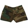 Rothco Woodland Camouflage - Womens Military Mini Shorts