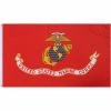 Rothco Red US MARINE CORPS Flag With USMC Emblem 3' X 5'