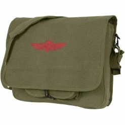 Army Navy Store Bags Olive Drab - Israeli Paratrooper Shoulder Bag With Emblem