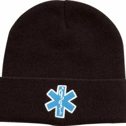 Rothco Black - EMS EMT Watch Cap With Star Of Life Emblem