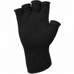 Army Navy Store Black - Genuine GI Fingerless Gloves - Wool Nylon USA Made