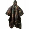 Army Navy Store Rainwear Woodland Camouflage - GI Enhanced Military Style Poncho - Polyester Ripstop