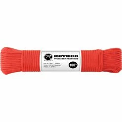 Rothco Red - Polyester 550 LB Tested 100 Feet Paracord Rope Paracord / Rope / Rappelling Gear