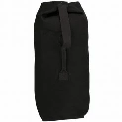 Rothco Bags Black - Military Top Load Duffle Bag With Shoulder Strap 21 In. X 36 In. - Cotton Canvas