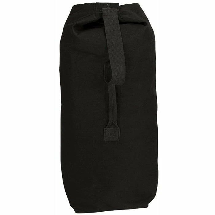 Rothco Bags Black - Military Top Load Duffle Bag With Shoulder Strap 21 In. X 36 In. - Cotton Canvas 3 Rothco Bags Black - Military Top Load Duffle Bag With Shoulder Strap 21 In. X 36 In. - Cotton Canvas