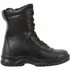 Rothco Black - Public Safety Slip Resistant Forced Entry Tactical Boots With Side Zipper - Leather 8 In. 9 Rothco Black - Public Safety Slip Resistant Forced Entry Tactical Boots With Side Zipper - Leather 8 In.