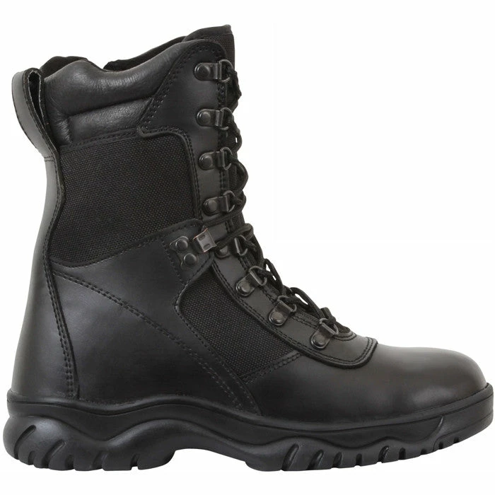 Rothco Black - Public Safety Slip Resistant Forced Entry Tactical Boots With Side Zipper - Leather 8 In. 6 Rothco Black - Public Safety Slip Resistant Forced Entry Tactical Boots With Side Zipper - Leather 8 In.