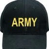 Rothco Headwear Black - ARMY Adjustable Cap 2 Rothco Headwear Black - ARMY Adjustable Cap
