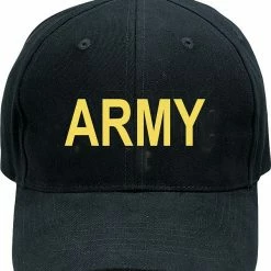Rothco Headwear Black - ARMY Adjustable Cap