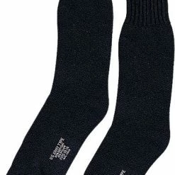 Rothco Black - Military GI Style Heavyweight Cold Weather Thermal Boot Socks Pair - USA Made Thermals