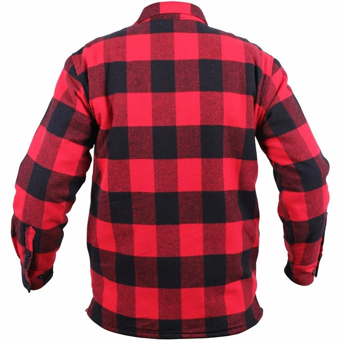 Rothco Jackets / Coats Red Black Buffalo Plaid - Sherpa Lined Flannel Jacket 3 Rothco Jackets / Coats Red Black Buffalo Plaid - Sherpa Lined Flannel Jacket