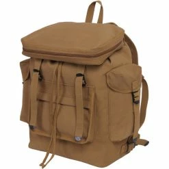 Army Navy Store Coyote Brown - European Style Rucksack Backpack Paracord / Rope / Rappelling Gear