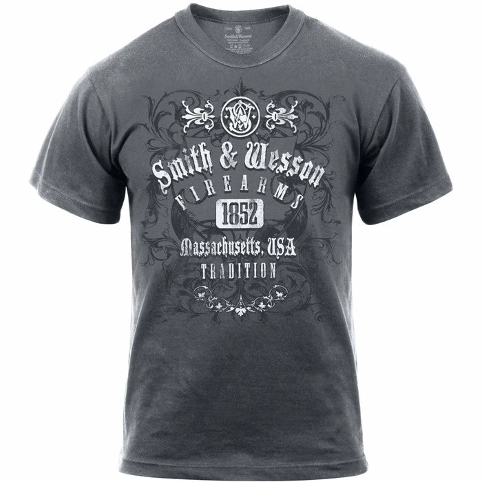 Rothco Smith & Wesson Charcoal Grey - Tradition Firearms T-Shirt 3 Rothco Smith & Wesson Charcoal Grey - Tradition Firearms T-Shirt