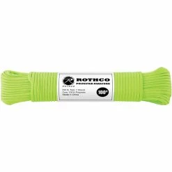 Rothco Safety Green - Polyester 550 LB Tested 100 Feet Paracord Rope