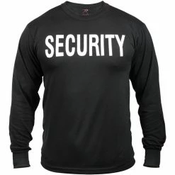 Rothco Black - SECURITY Double Sided Long Sleeve T-Shirt