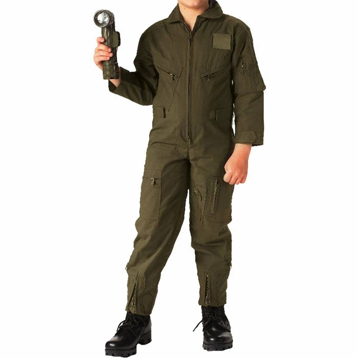 Rothco Olive Drab - Kids Air Force Style Flight Suit 3 Rothco Olive Drab - Kids Air Force Style Flight Suit