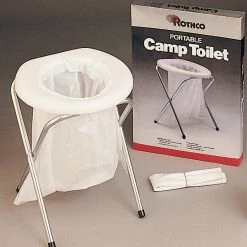Army Navy Store Portable Toilet Camping Commode With 12 Bags Camping / Survival Gear