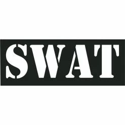 Rothco Black - Two Piece SWAT Patch Set With Hook Back Patches