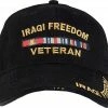 Rothco Black - IRAQI FREEDOM VETERAN Low Profile Deluxe Adjustable Cap 2 Rothco Black - IRAQI FREEDOM VETERAN Low Profile Deluxe Adjustable Cap
