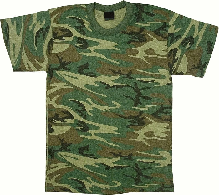 Rothco Woodland Camouflage - Heavyweight Kids Military T-Shirt 3 Rothco Woodland Camouflage - Heavyweight Kids Military T-Shirt
