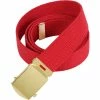 Rothco Red - Military Web Belt With Brass Buckle 4177 54 In. 1 Rothco Red - Military Web Belt With Brass Buckle 4177 54 In.