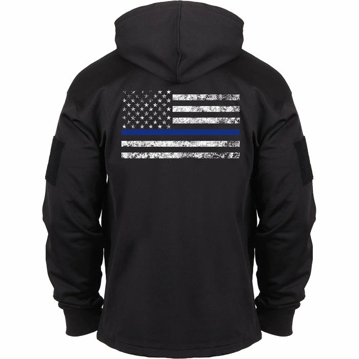 Rothco Black - Thin Blue Line Concealed Carry Hoodie Sweatshirt Shirts 5 Rothco Black - Thin Blue Line Concealed Carry Hoodie Sweatshirt Shirts