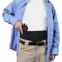 Army Navy Store Hunting / Shooting Gear Black - Tactical Concealed Elastic Dual Belly Holster