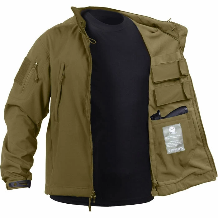 Rothco Jackets / Coats Coyote Brown - Concealed Carry Soft Shell Jacket 3 Rothco Jackets / Coats Coyote Brown - Concealed Carry Soft Shell Jacket
