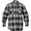 Rothco Shirts Grey Black - Buffalo Plaid Extra Heavyweight Brawny Flannel Shirt 2 Rothco Shirts Grey Black - Buffalo Plaid Extra Heavyweight Brawny Flannel Shirt