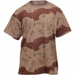 Rothco Shirts Desert Camouflage 6 Color Chocolate Chip Camo Military T-Shirt