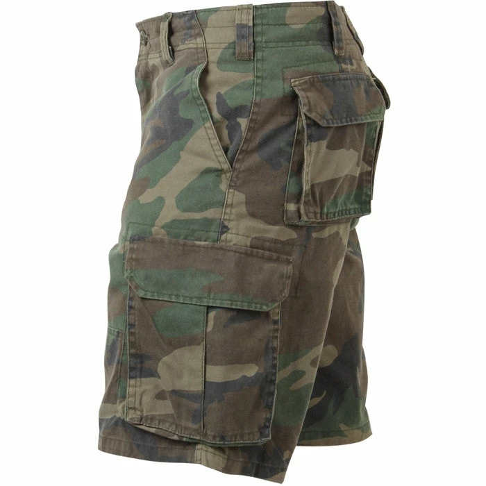 Rothco Woodland Camouflage - Military Vintage Paratrooper Cargo Shorts 4 Rothco Woodland Camouflage - Military Vintage Paratrooper Cargo Shorts