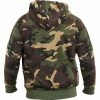 Rothco Shirts Woodland Camouflage - Thermal Lined Zipper Hooded Sweatshirt