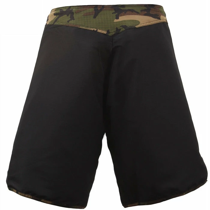 Rothco Black Woodland Camouflage - Two Tone MMA Fighting Shorts 6 Rothco Black Woodland Camouflage - Two Tone MMA Fighting Shorts