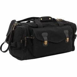 Rothco Black - Long Weekend Travel Bag With Leather Accents - Canvas Bags