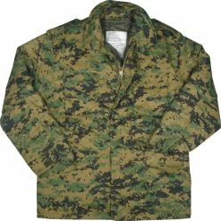 Rothco Digital Woodland Camouflage - Marines M-65 Field Jacket - Cotton Polyester Jackets / Coats