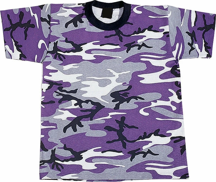 Rothco Ultra Violet Camouflage - Kids Military T-Shirt Shirts 3 Rothco Ultra Violet Camouflage - Kids Military T-Shirt Shirts