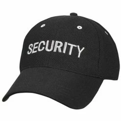 Army Navy Store Headwear Black - Law Enforcement SECURITY Mesh Low Profile Adjustable Cap