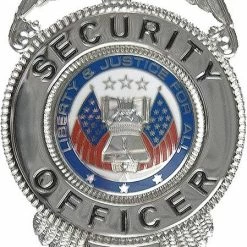 Rothco Law Enforcement Gear Silver - SECURITY OFFICER LIBERTY & JUSTICE Pin-on Badge