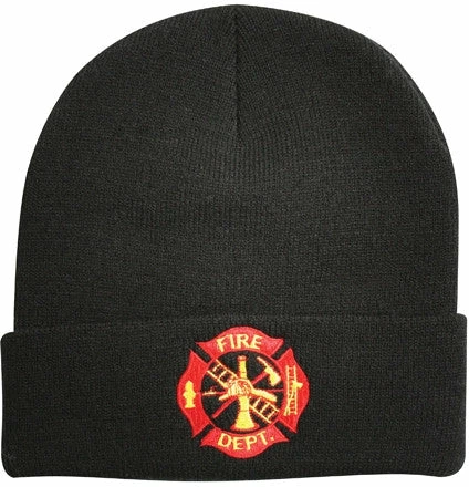 Rothco Black - Deluxe FIRE DEPT Embroidered Watch Cap With Emblem Headwear 3 Rothco Black - Deluxe FIRE DEPT Embroidered Watch Cap With Emblem Headwear