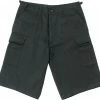 Rothco Black - Military Long Cargo BDU Shorts - Polyester Cotton Twill 2 Rothco Black - Military Long Cargo BDU Shorts - Polyester Cotton Twill