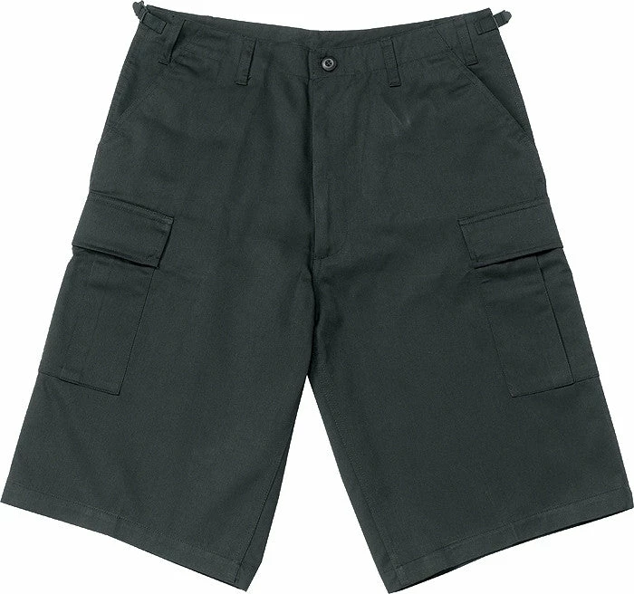Rothco Black - Military Long Cargo BDU Shorts - Polyester Cotton Twill 3 Rothco Black - Military Long Cargo BDU Shorts - Polyester Cotton Twill