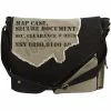 Rothco Bags Black Grey - Vintage 2-Tone Imprinted Map Case Messenger Bag