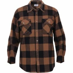 Rothco Brown Black - Buffalo Plaid Extra Heavyweight Brawny Flannel Shirt Shirts