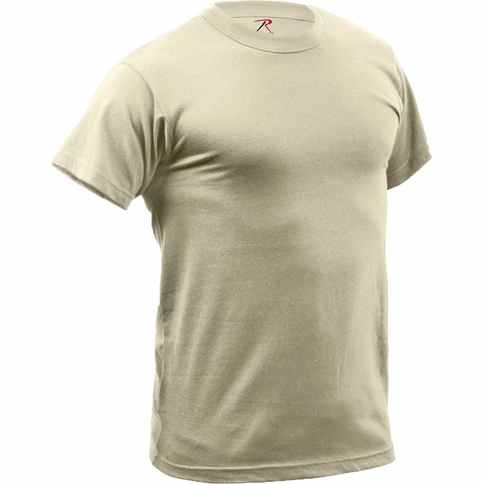 Rothco Desert Tan Quick Dry Moisture Wicking Polyester T-Shirt 3 Rothco Desert Tan Quick Dry Moisture Wicking Polyester T-Shirt