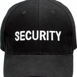 Rothco Black - Public Safety SECURITY Adjustable Cap With White Lettering